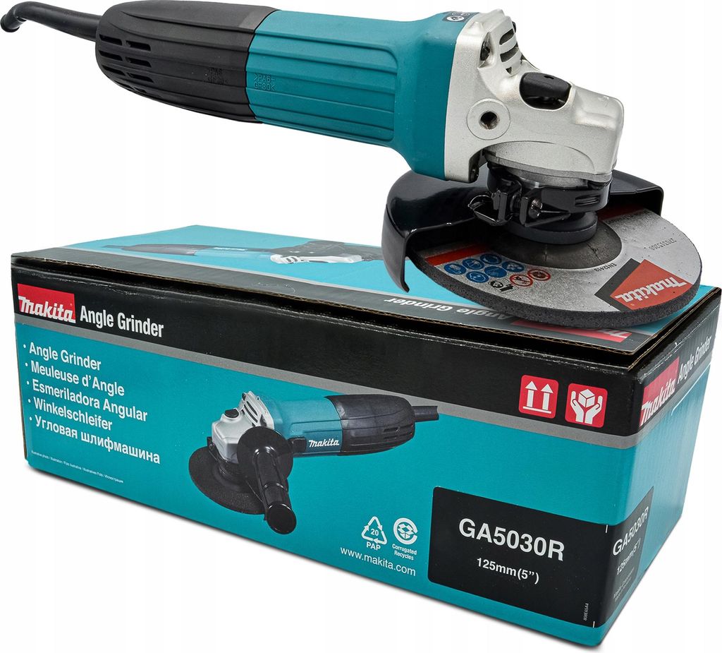 Winkelschleifer Makita 720W 125Mm Spindelsperre Mit Wiederanlaufsperre