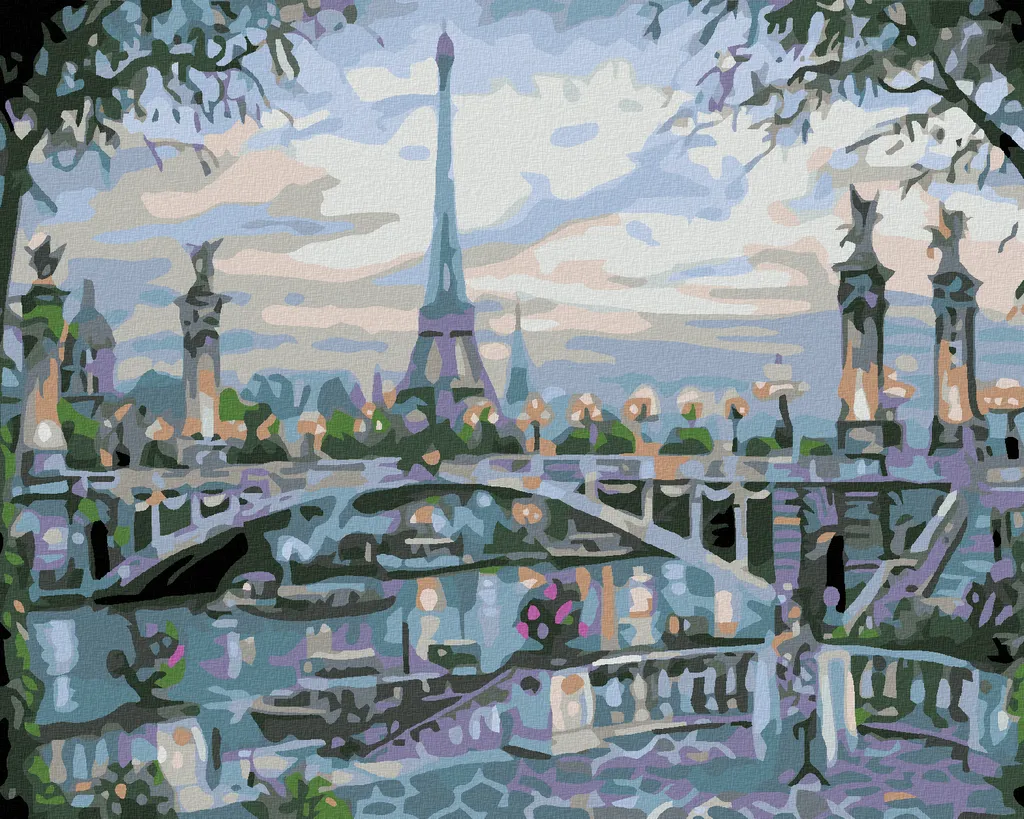 Zuty Diamond Painting Torre Eiffel 40x50 cm - Kit Mosaico Senza Cornice