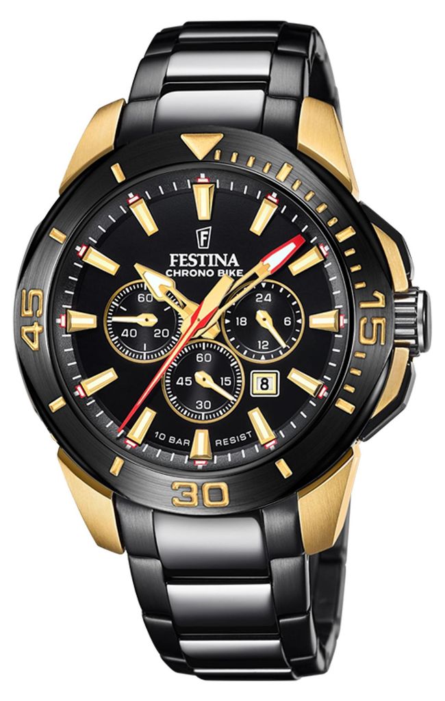 Festina Armbanduhr Herren Sport Edelstahl Uhr schwarz Produktbild 