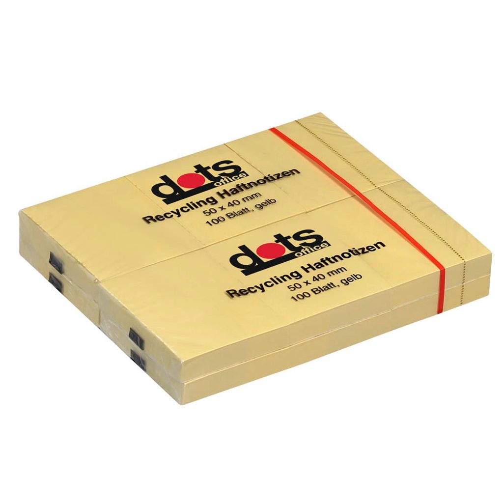 dots Recycling Haftnotizen gelb 12 Blöcke