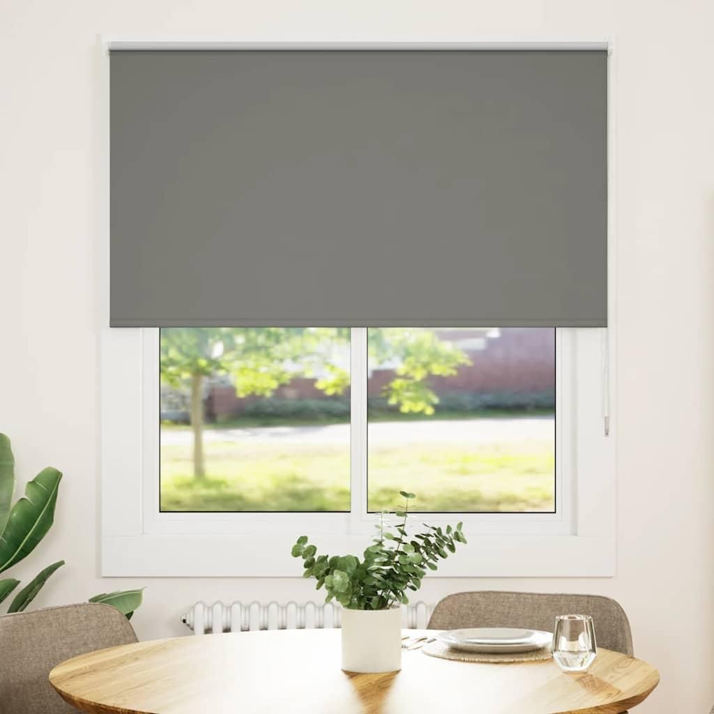 vidaXL Verdunkelungsrollo Grau 140x175cm Stoffbreite 136,6cm Polyester