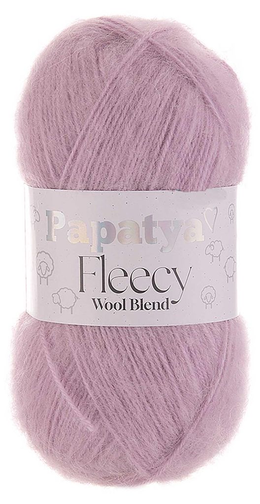 100g Papatya Fleecy Kuschelgarn 20% Wolle veredelt Oeko-Tex Häkelgarn Strickgarn pastellviolett