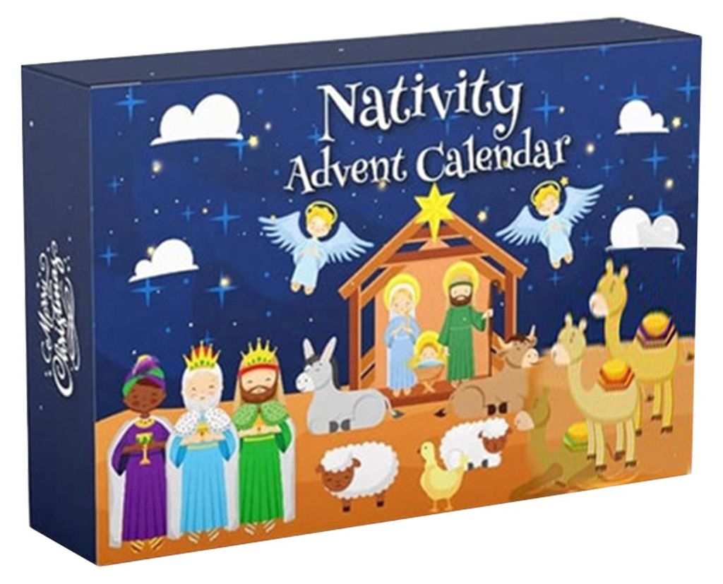 Weihnachtskalender mit Krippenmotiven, Sammlerstück für Kinder und Jugendliche, religiöser Adventskalender, christliches Geschenk für Kinder, T...