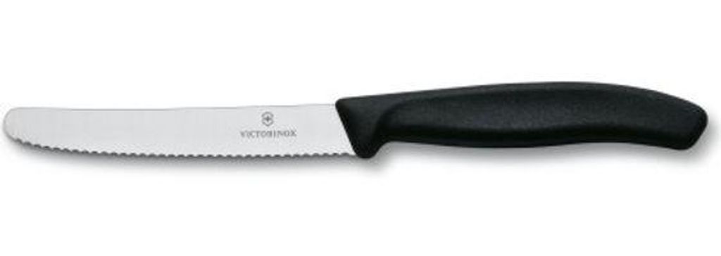 Lot De 2 Couteaux De Table Ou à Tomate 10 Cm Noir - Image du produit 