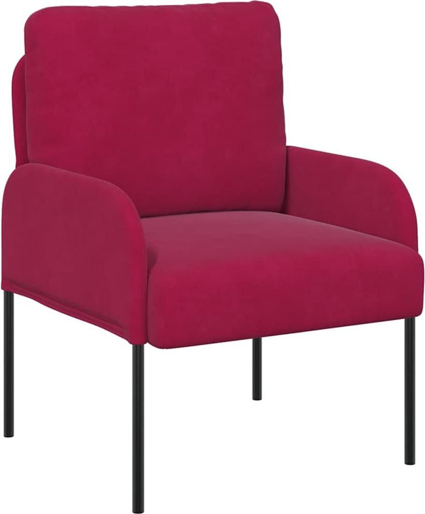 vidaXL Sofas mit Kissen 55cm Weinrot Sperrholz Produktbild 