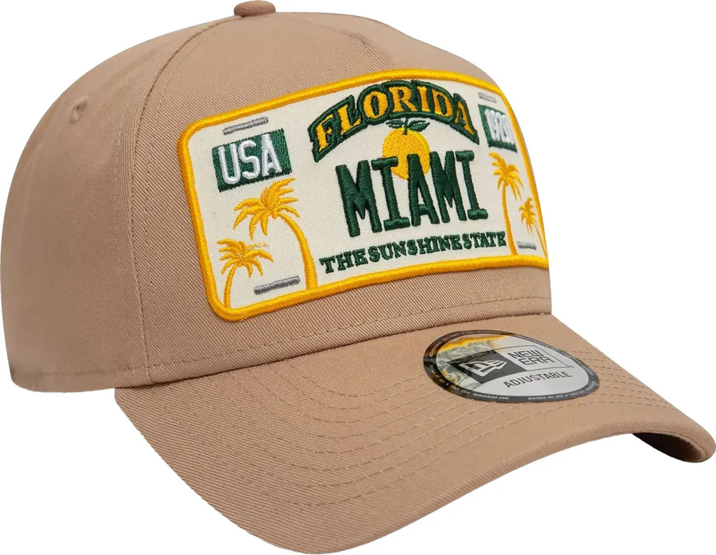 Casquette Ajustable New Era E-Frame Snapback Florida Miami : Taille Unique - 7