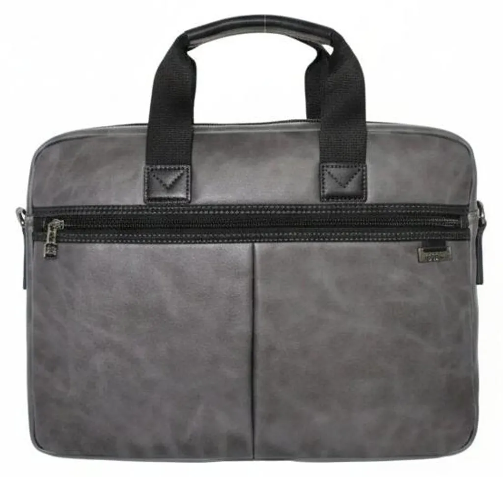 Porte-Document Bolton Gris David William : Nylon Robuste et Design Slim