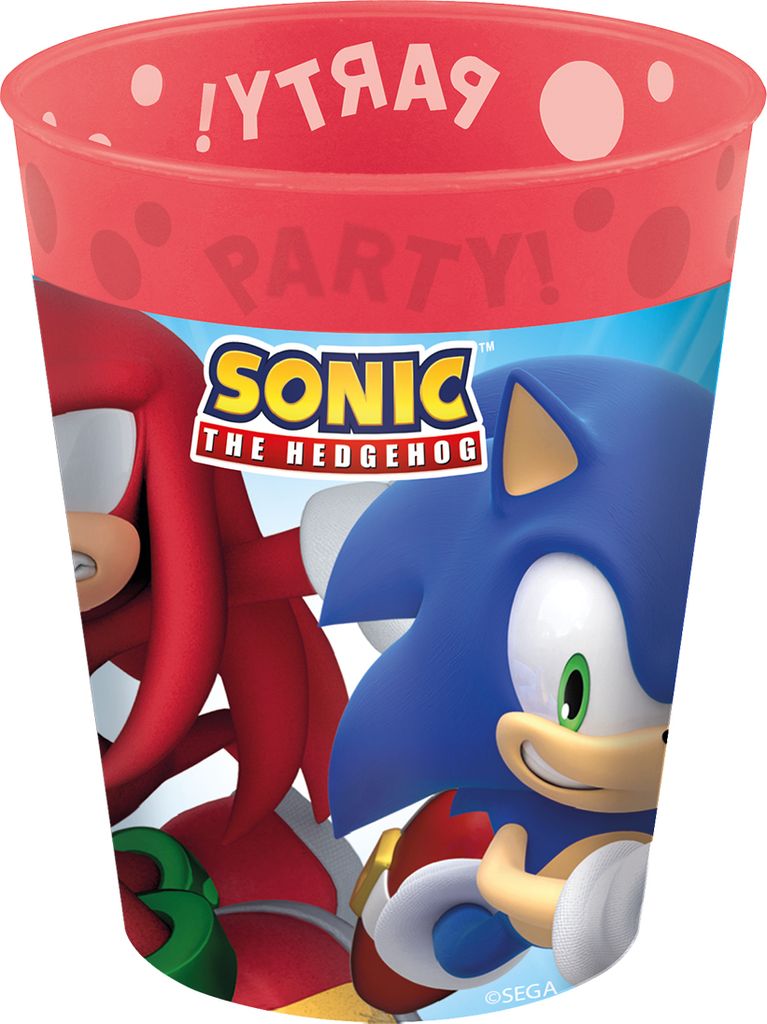 4x Sonic the Hedgehog Sega Micro Premium Plastikbecher Set 250 ml