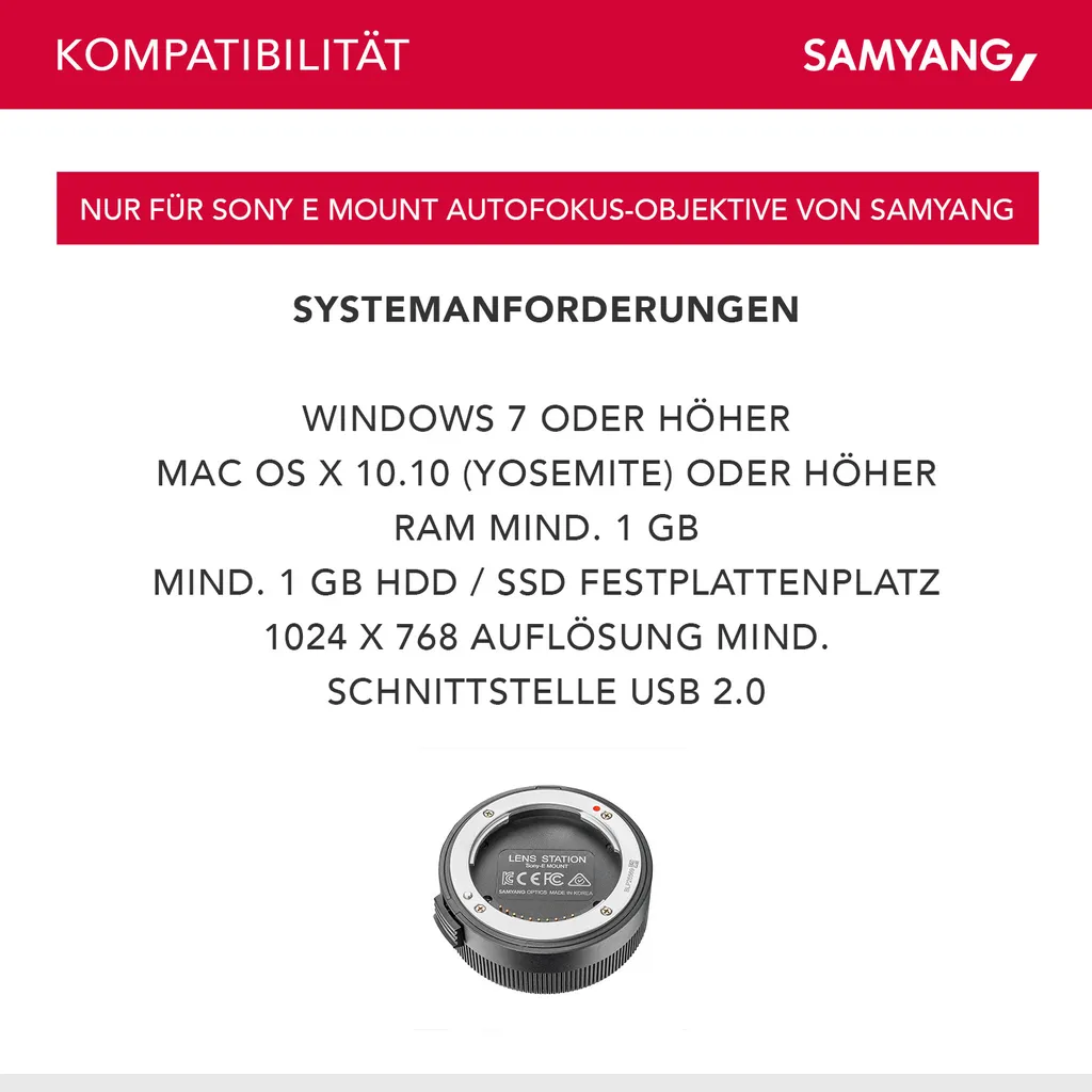 Samyang Lens Station pour optimiser vos objectifs autofocus Sony E - 5