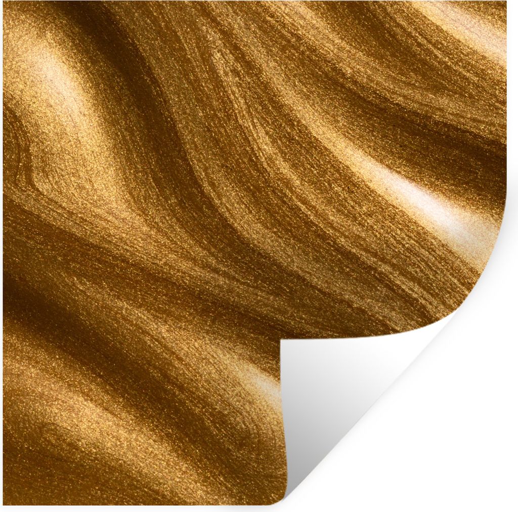 MuchoWow Wandtattoo Wandsticker Wandaufkleber Goldene Farbe 80x80 cm Selbstklebend und Repositionierbar - Wierderverwendbar - Selbstklebend