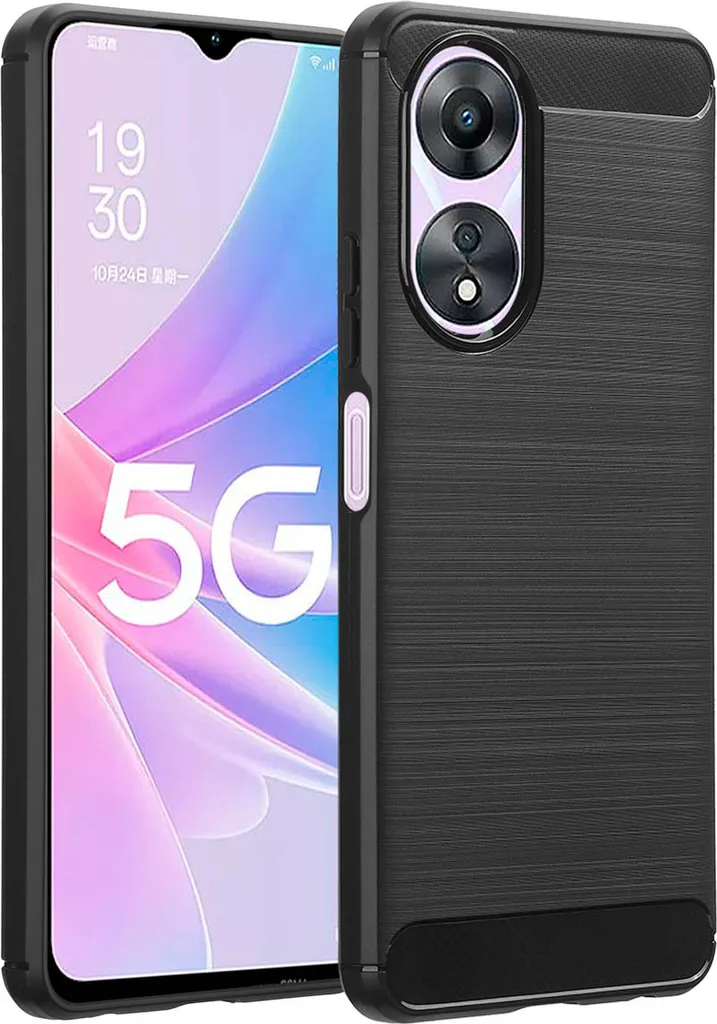 Miglior Cover Oppo A58 imoshion - Effetto Spazzolato Nero Premium