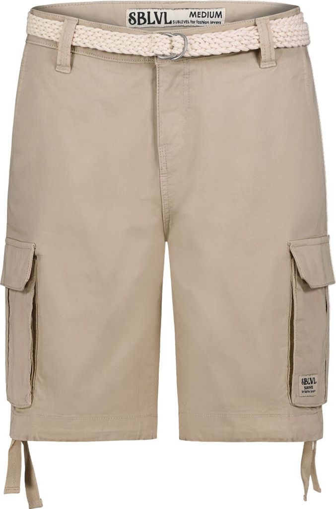 Sublevel Cargo-Bermuda Shorts mit Flechtgürtel Größe: XS