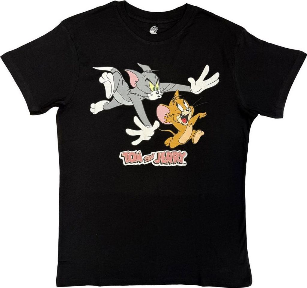 Tom & Jerry - T-Shirt für Herren/Damen Uni RO15113 (XXL) (Schwarz)