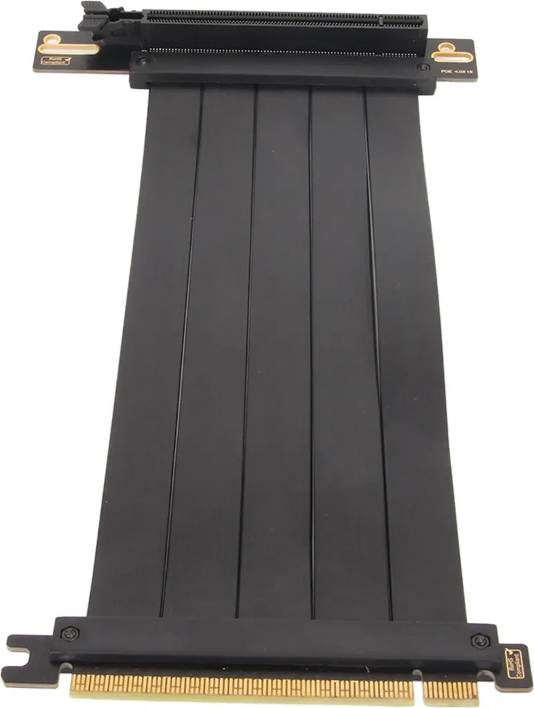 Riser PCIe 4.0 16x Haut Débit - Câble Flexible 90° pour RTX 4090 30cm - 4