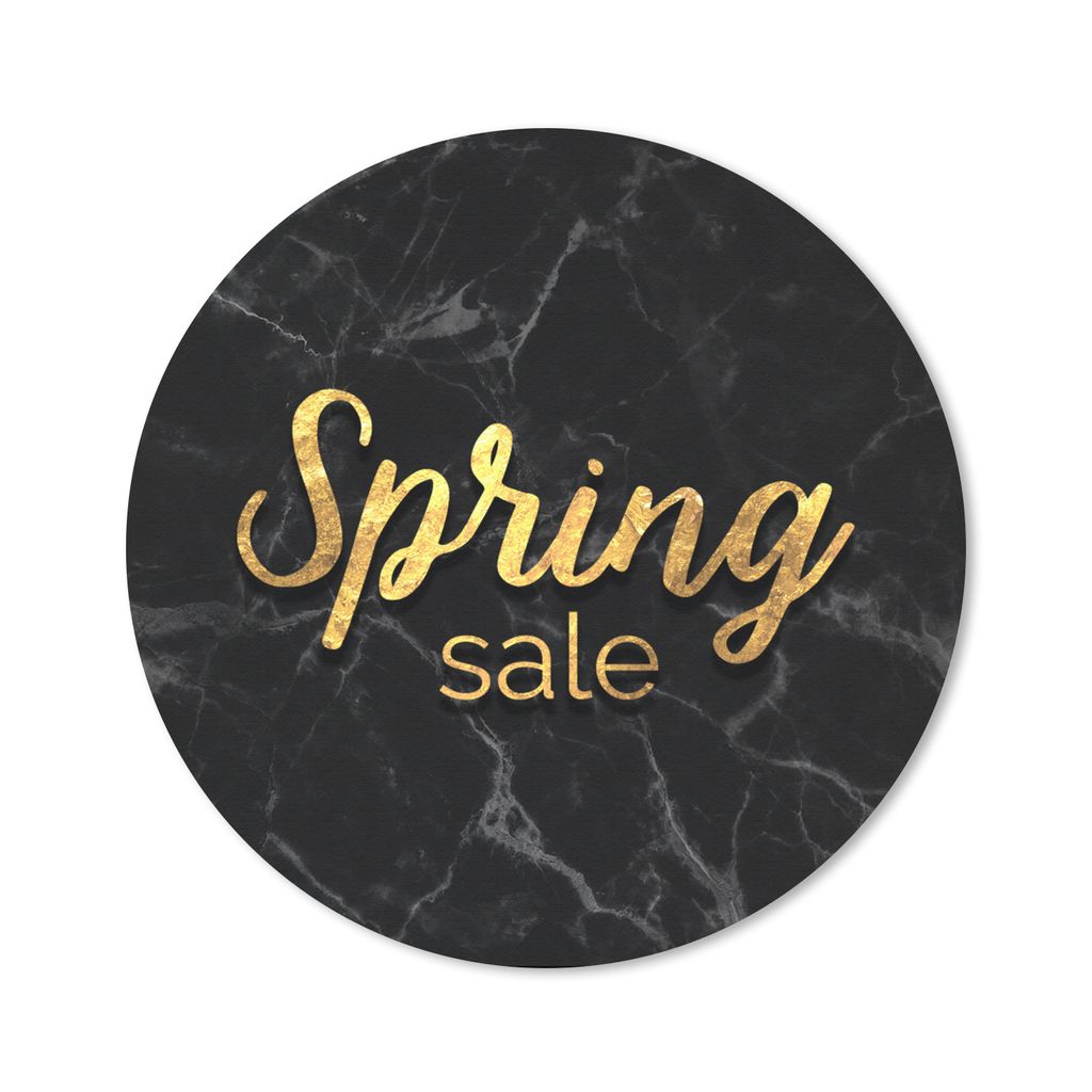 MuchoWow Mauspad Mousepad Verkauf - Frühling - Gold - Marmor 40x40 cm - Mousepads - Maus Mat - Pad - Mausunterlage - Schreibtisch Accessoires