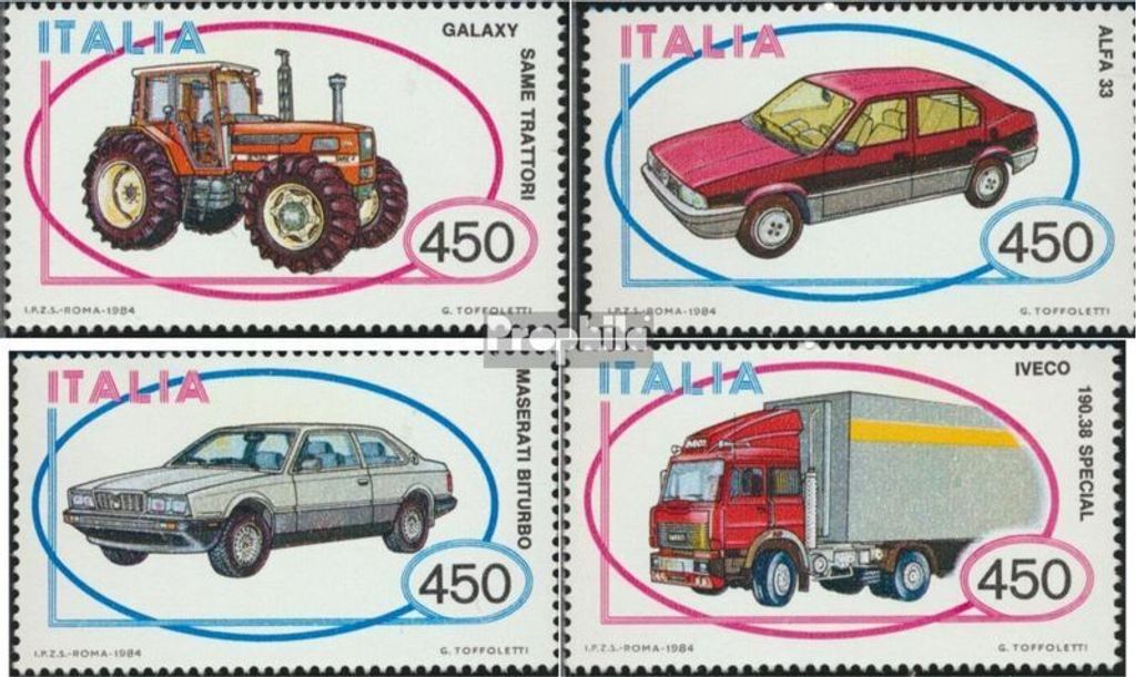 Briefmarken Italien 1984 Mi 1872-1875 (kompl.Ausg.) Produktbild 