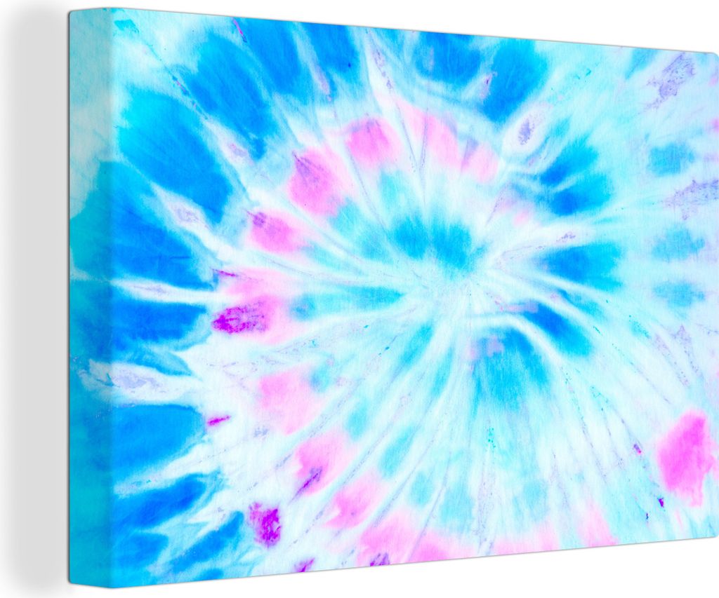 OneMillionCanvasses - Leinwandbilder - 150x100 cm, Sommer - Krawattenfärbung - Design, Wandbilder Kunstdruck Wanddekoration - Foto auf Leinwand ...