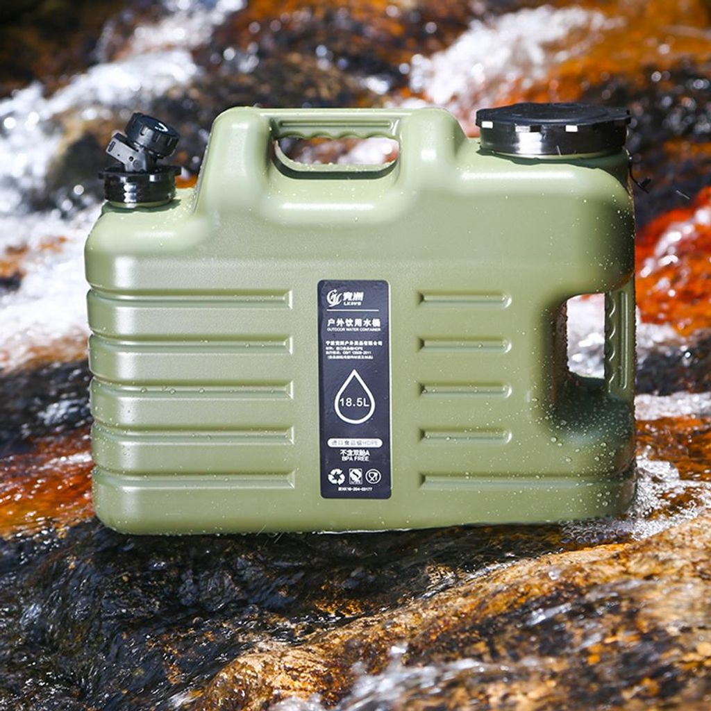 Camping Wasserkanister 18,5L mit Hahn Tragbarer Wassertank Produktbild 