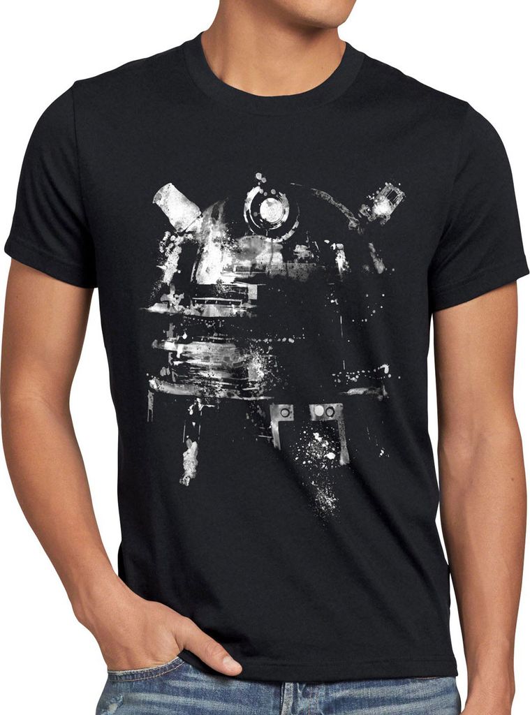 style3 Space Tintenkleks T-Shirt Herren zeitreise serie polizei notrufzelle
