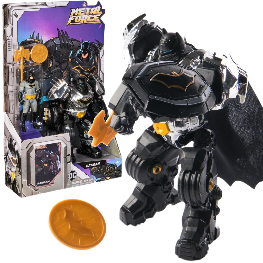 DC Comics Metal Force Set Figur + Rüstung Batman Superheld Night Knight 10 cm