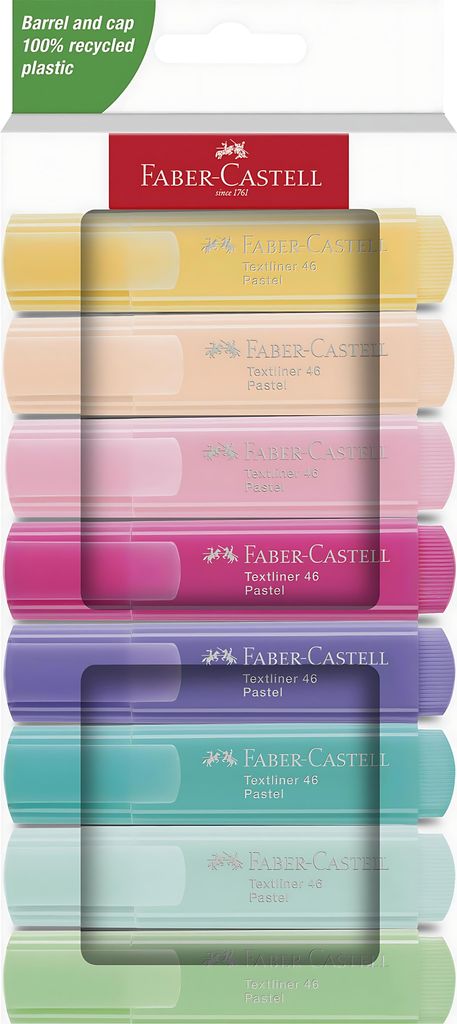Faber-Castell Textliner 46 Pastell Marker 8 Stück(e) Mehrfarbig