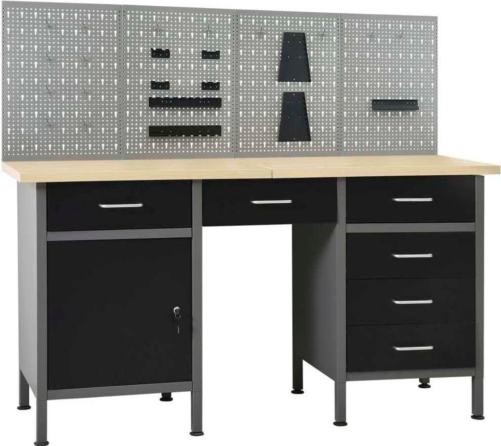 The Living Store Werkbank mit 4 Werkzeugwänden