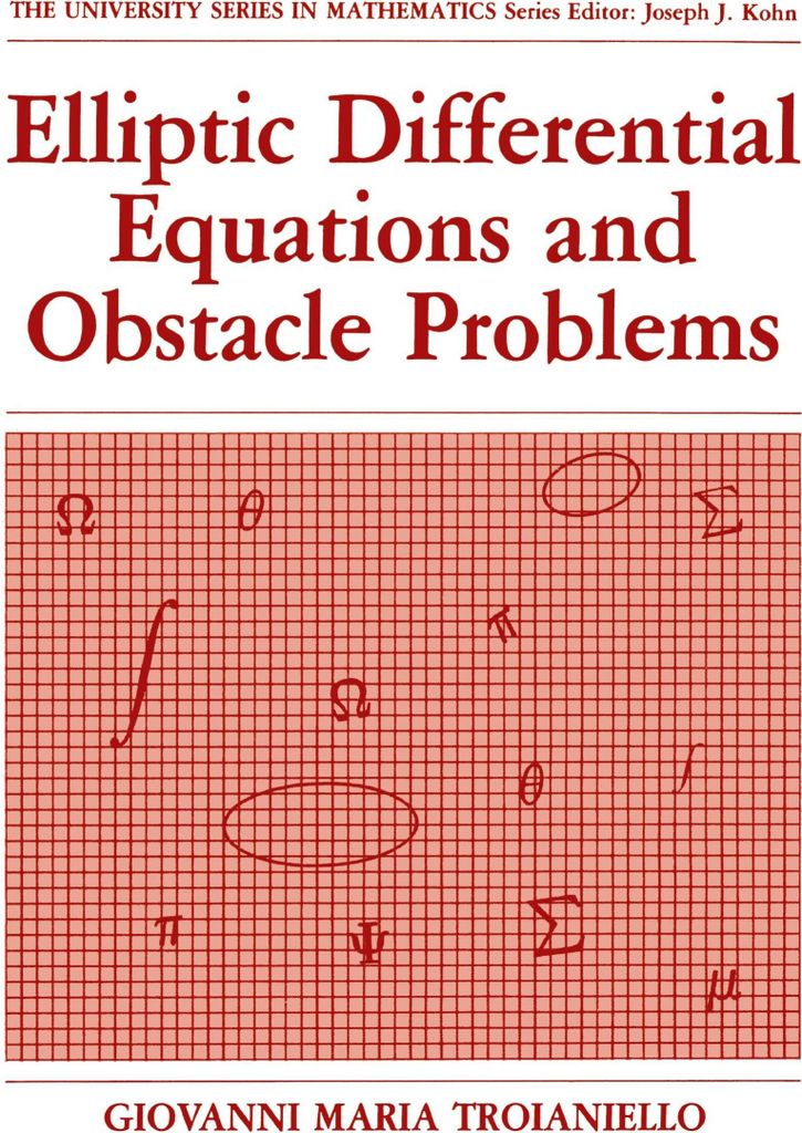 Elliptic Differential Equations and Obstacle Problems