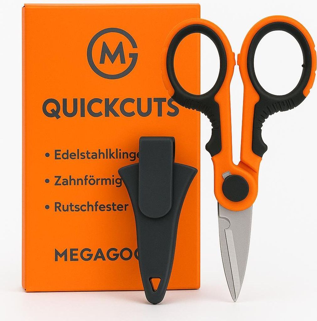 Angelschere Edelstahl 420 rostfrei, präzise für PE-Schnur Köder DE.