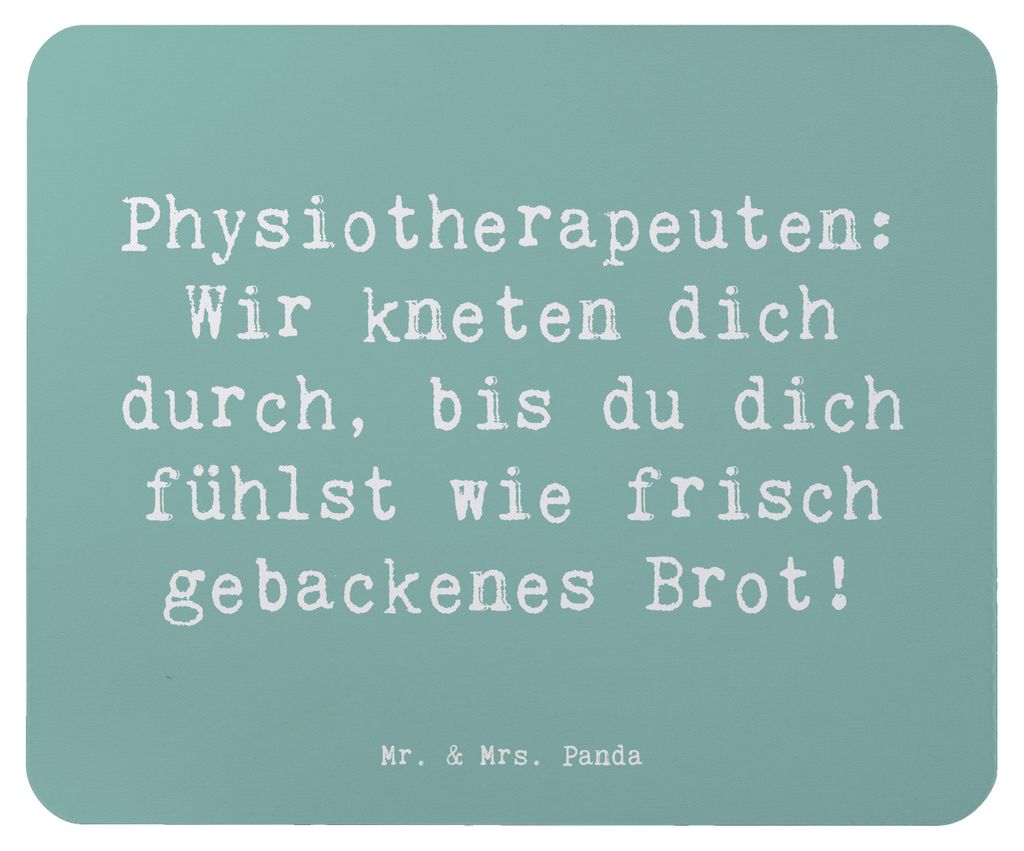Mr. & Mrs. Panda Mauspad Spruch Physiotherapeut Kneten - Meeresbrise - Geschenk, pc mousepad, Berufe, Schmerzen, Beruf, Mouse Pad, medizinisches Wi...