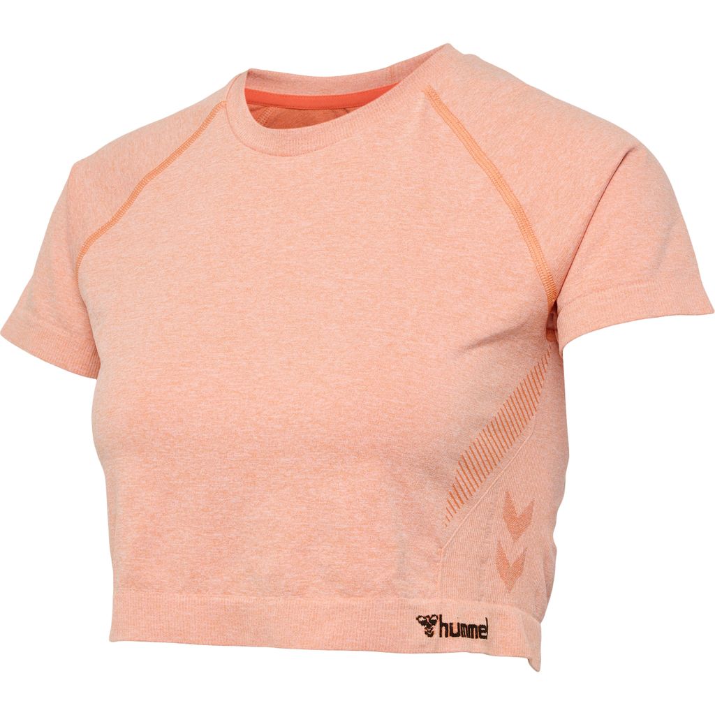 Hummel hmlCI SEAMLESS CROPPED T-SHIRT - CANYON SUNSET MELANGE - S