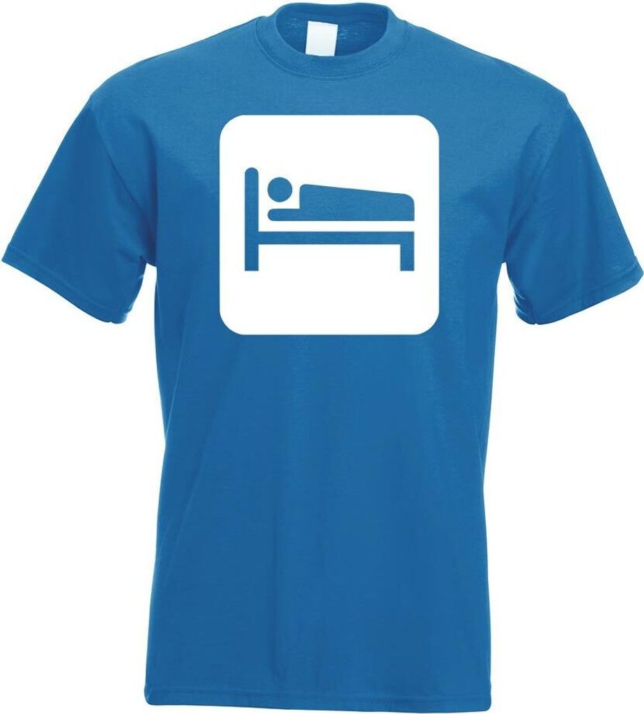 Kiwistar - T-Shirt - royal - Unterkunft Übernachtung Piktogramme Herren Funshirt Bedruckt Design Sprüche Spruch Motive - mit Motiv Bedruckt - Fun...