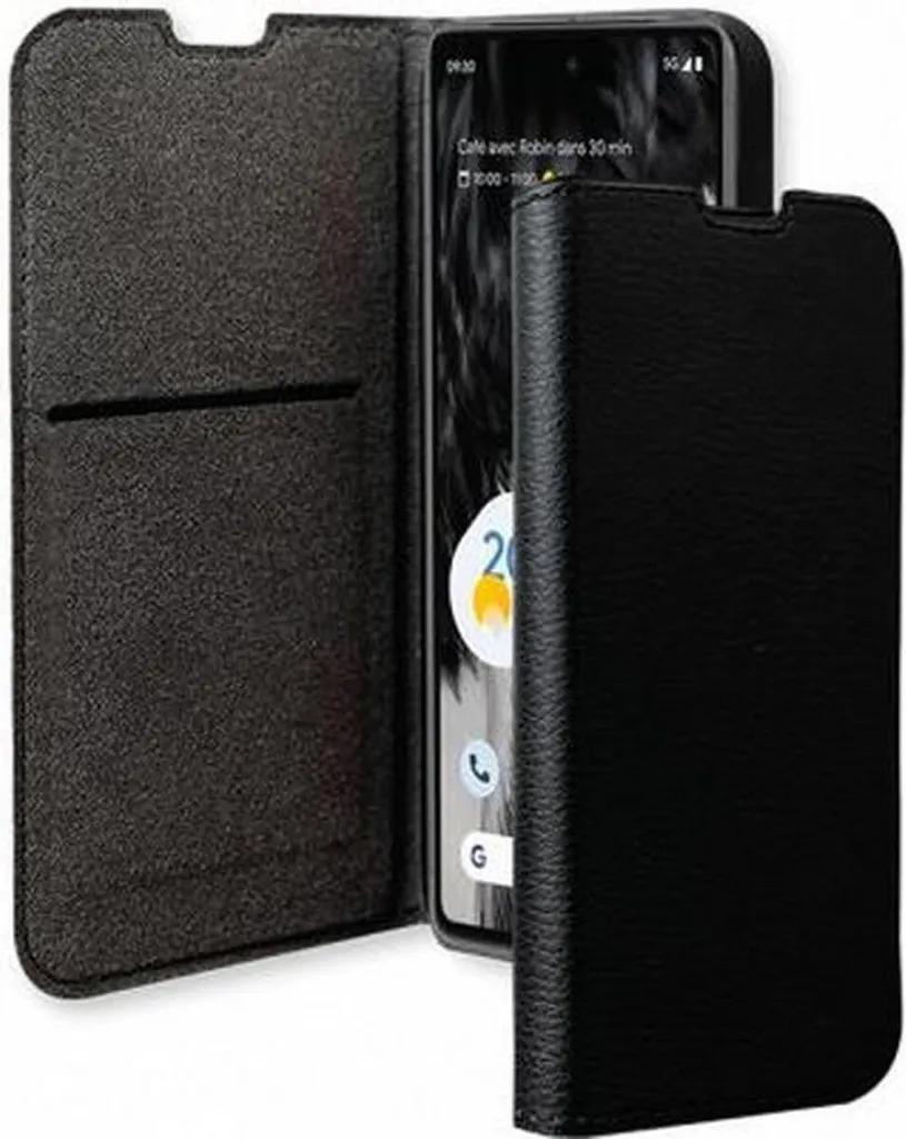 BigBen Connected, custodia per Google Pixel 7a Folio Wallet con porta carte e porta video, nero