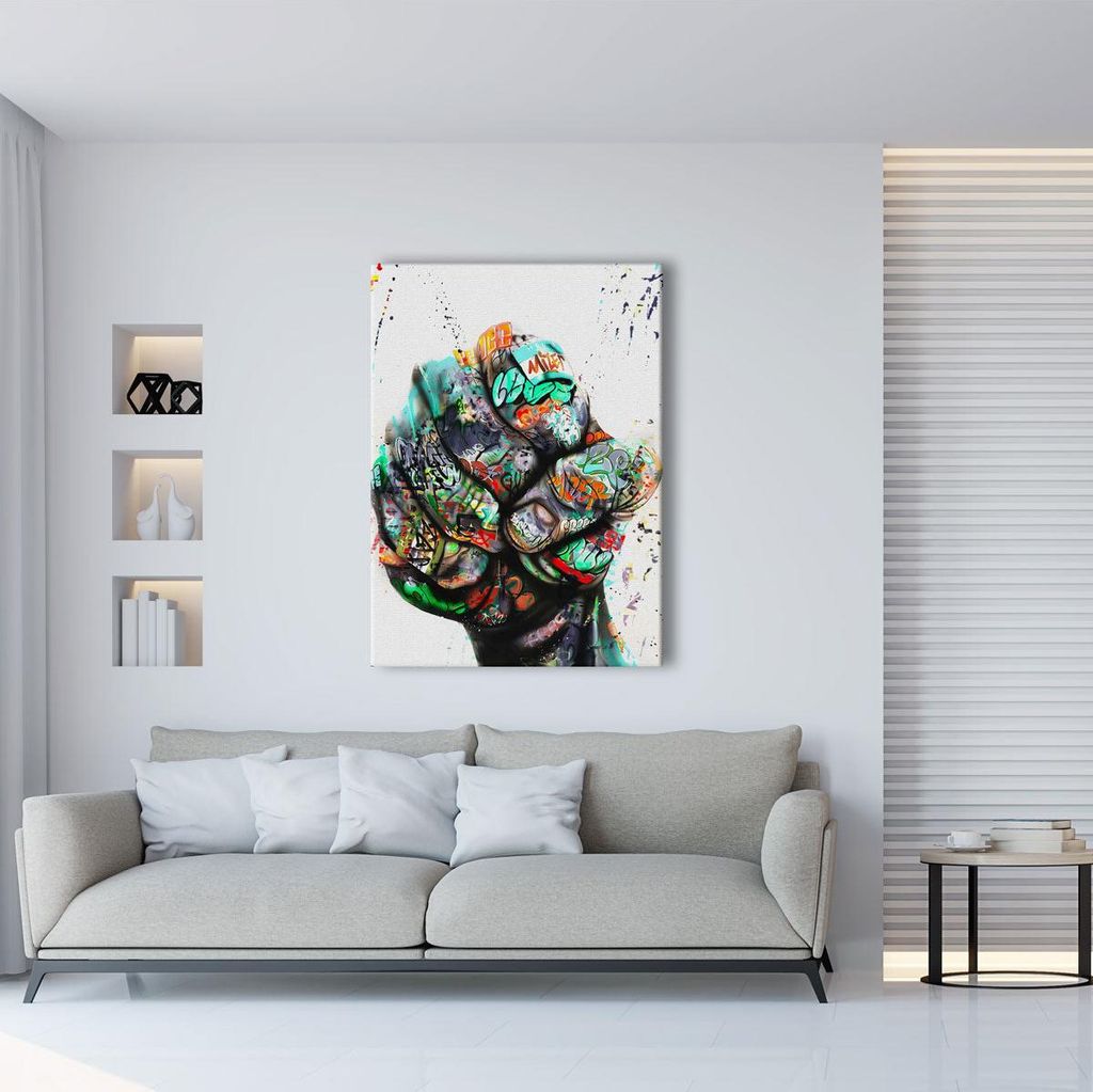 Anarchy - Zeitgenössisches Leinwandbild auf Holzrahmen 70x100 cm