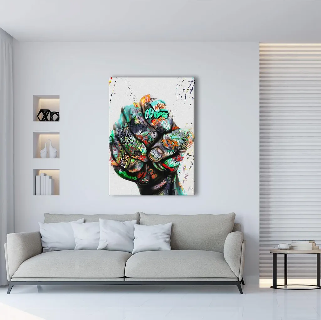 Quadro Contemporaneo Anarchy 70x100 - Telaio in Legno Alta Qualità