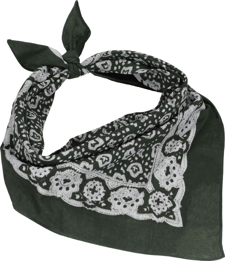 Betz Nickituch Bandana Halstuch mit klassischem Paisleymuster 55x55 cm, grün