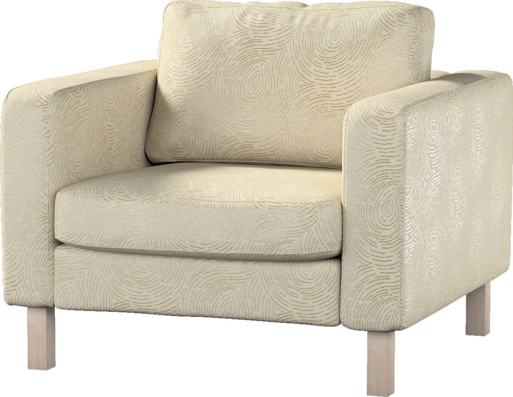 Dekoria Bezug für Karlstad Sessel, beige-golden, Sesselhusse, Karlstad Sessel