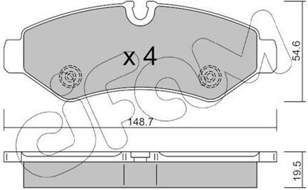 CIFAM Bremsbeläge Satz Hinten Bremsklötze passend für MERCEDES-BENZ Sprinter 3,5-T Kastenwagen (907, 910) 822-1275-0