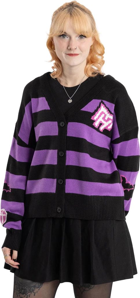 Monster High - "Alumni" Strickjacke für Damen NS9685 (M) (Violett/Schwarz)