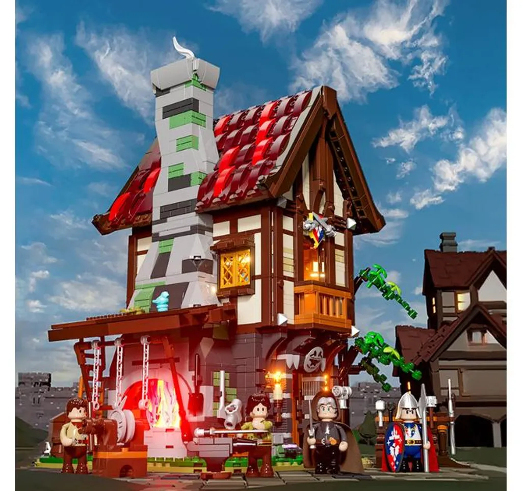 Maquette Forge Médiévale F09040 Jeu de Construction avec Lumière - 19