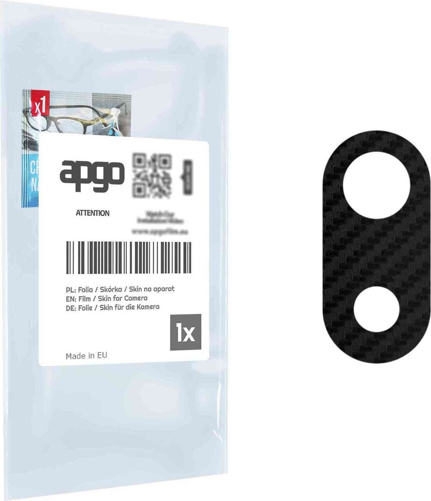 apgo Objektivschutz-Folie, Kameraschutz kompatibel mit Cubot J3 , Carbon-Imitation, Rückseite Schutzfolie für Kamera-Insel, Hinten Folie, kratzfe...