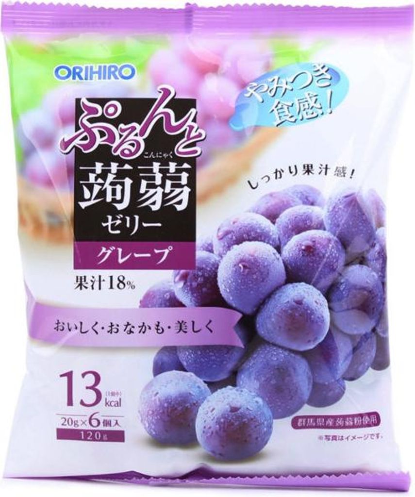 ORIHIRO 4571157254340, Konjak-Gelee, Traube, 20 g, Japan, Produktbild 