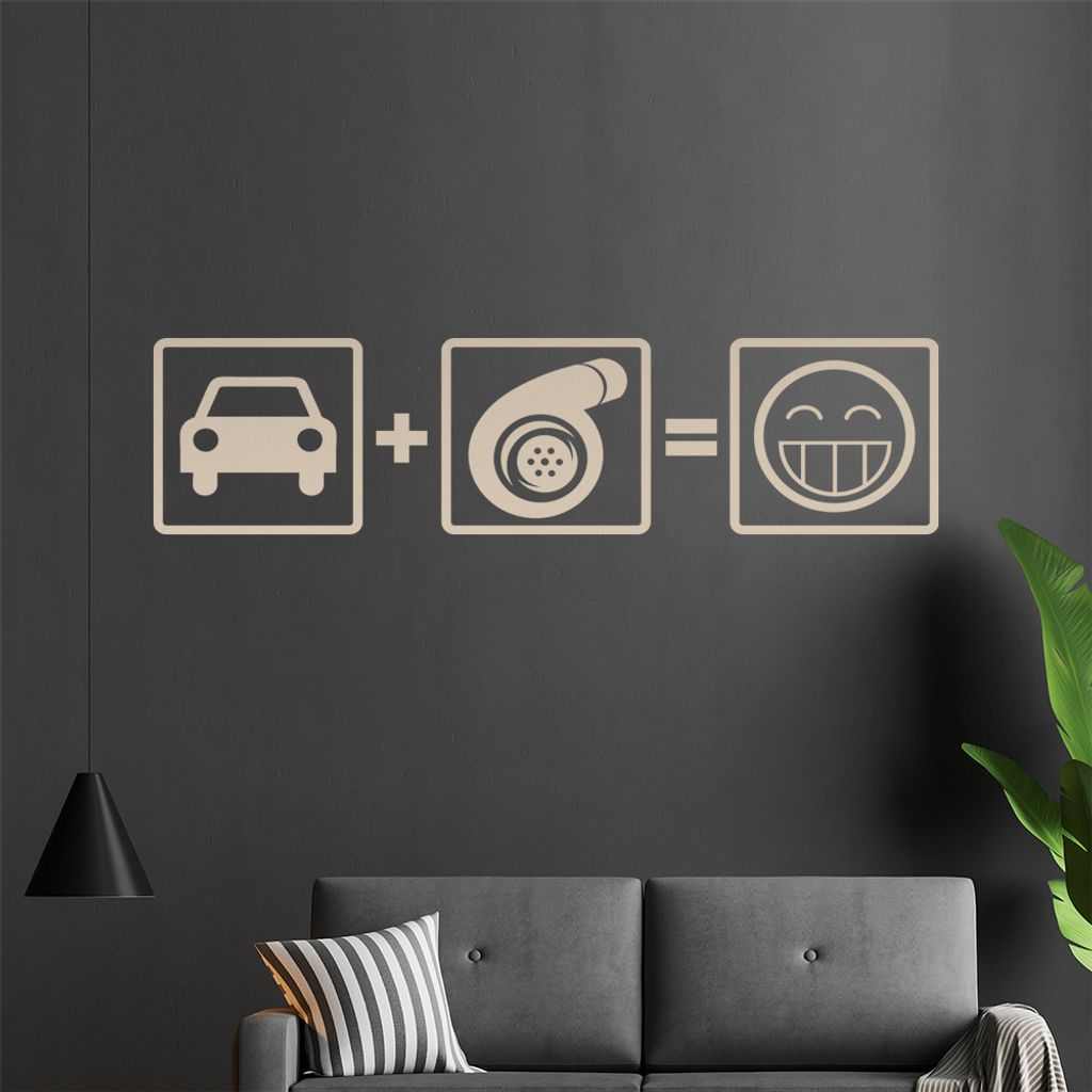 Turbo Boost Wandtattoo in 6 Größen - Wandaufkleber Wall Sticker - Dekoration, Küche, Wohnzimmer, Schlafzimmer, Badezimmer