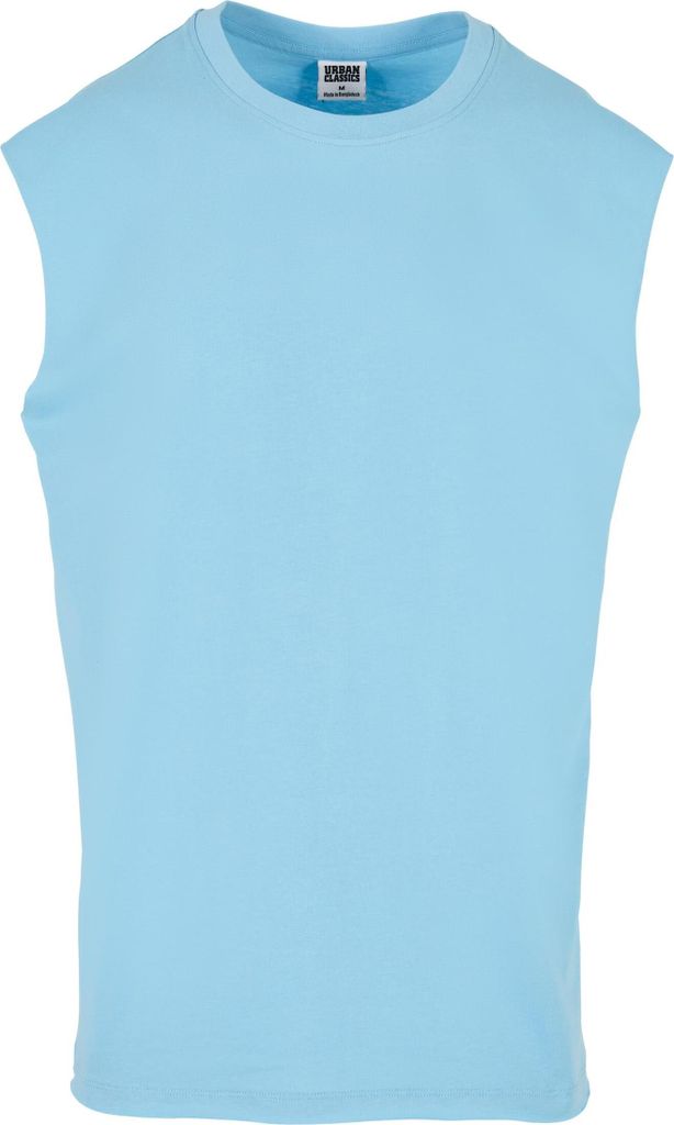Urban Classics - OPEN EDGE Sleeveless Shirt balticblue - XL