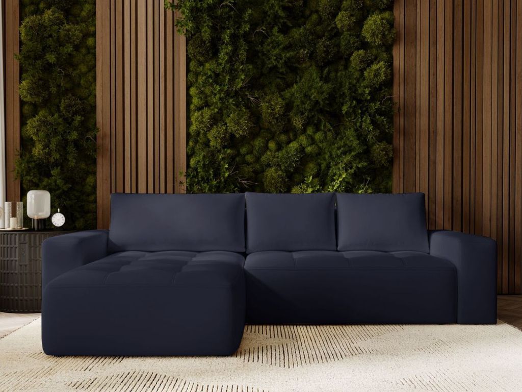 GrainGold Ecksofa L-Form Portland Links - Ecksofa mit Schlaffunktion, Bettkasten - Moderne Ecksofa, Wohnzimmer Sofa - Eckcouch Anthrazit (Trinity 6...