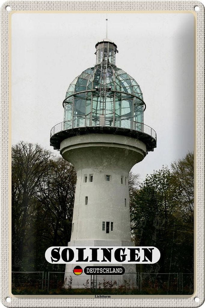 Blechschild Städte Sollingen Lichtturm Architektur 20x30cm Produktbild 