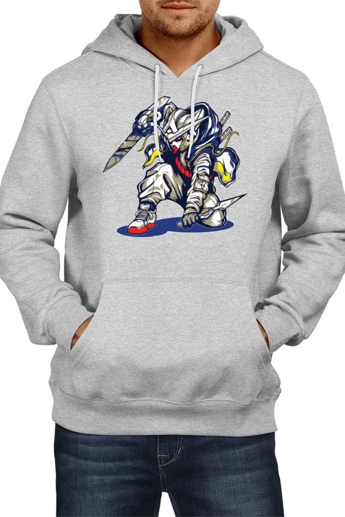 Herren Kapuzenpullover Japan Anime Manga Comics Mobile Suit Gundam 03, Man S / Grau