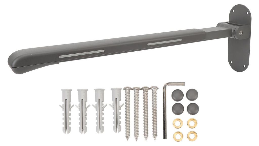 Hochklappbarer Haltegriff, Sicherheitstoilette, faltbar, rutschfest, behindertengerecht, Badezimmerzubehör für Senioren, ältere Menschen, Behind...