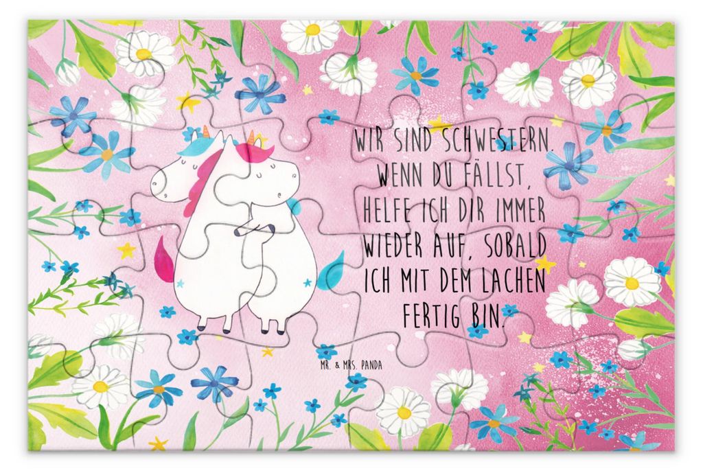 Mr. & Mrs. Panda Puzzle Einhörner Umarmen 24 Teile - Rot Pastell - Geschenk, Schwestern, 2000, 1000, BFF, Unicorn, Einhorn, 500, Liebe, 300, Puzzl...