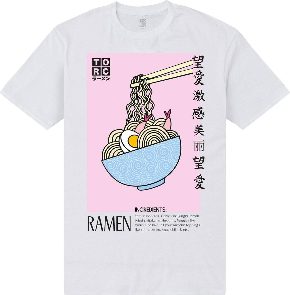 TORC - "Ramen Ingredients" T-Shirt für Herren/Damen Uni PN1050 (XL) (Weiß)
