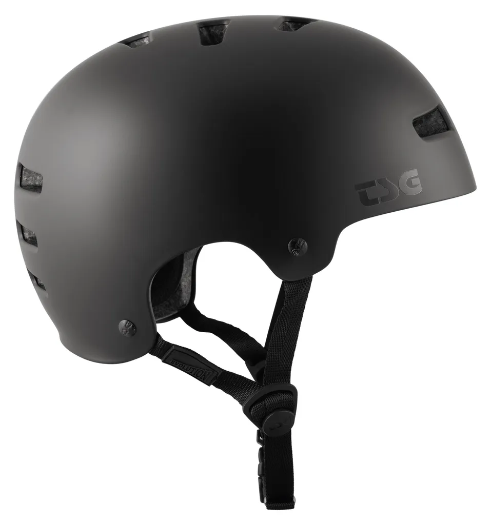 Casque TSG Evolution Hardshell Satin Dark Black 108 Ventilation Active